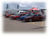 A selection of Rovers, all lined up.